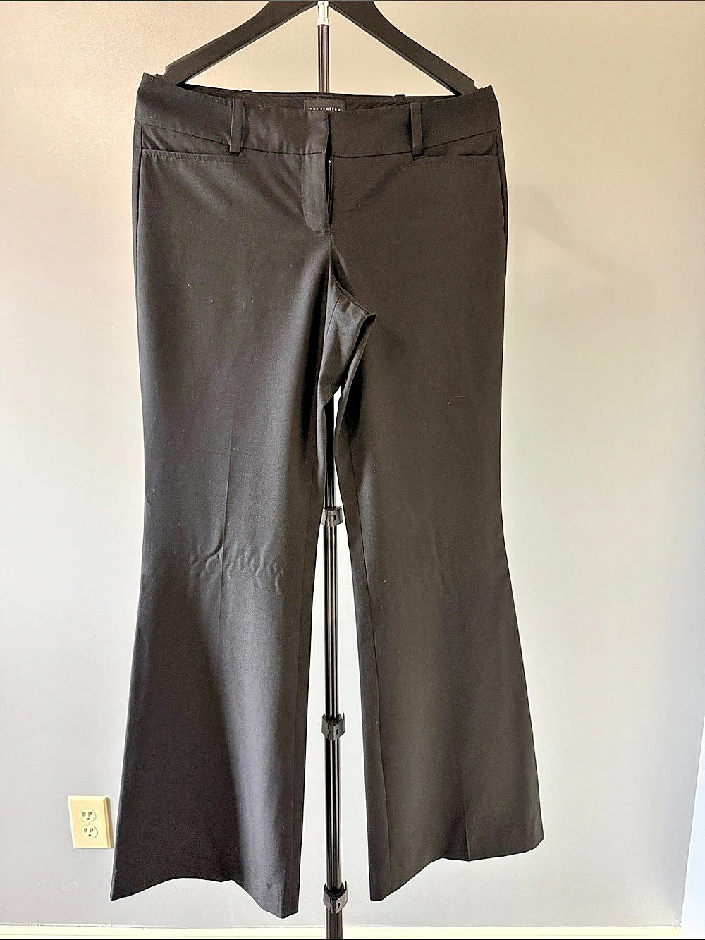 The Limited Drew Fit Dress Pants Black Flare Size 6L